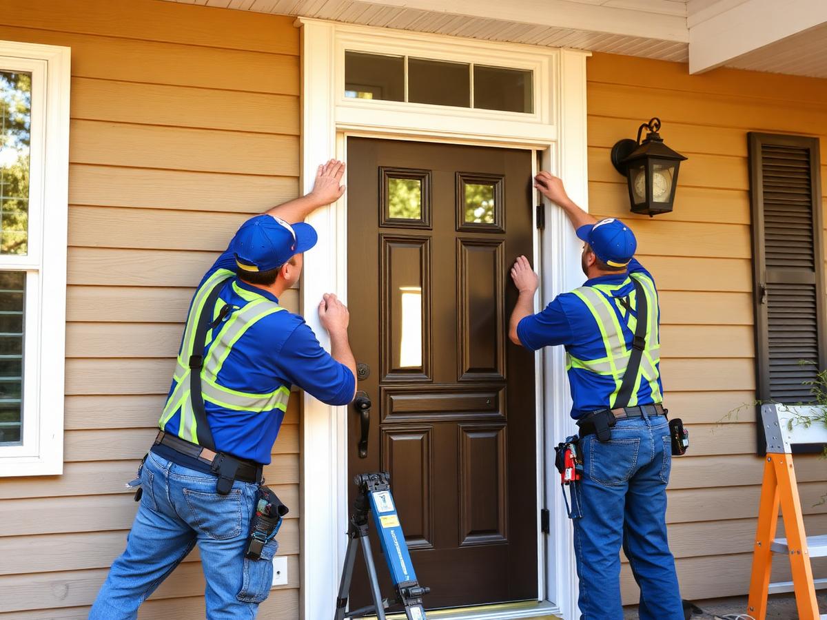Door repair and new exterior door installation on an Atlanta, GA home
