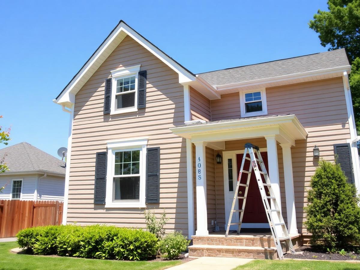 Repaired and repainted exterior siding on an Atlanta-area home